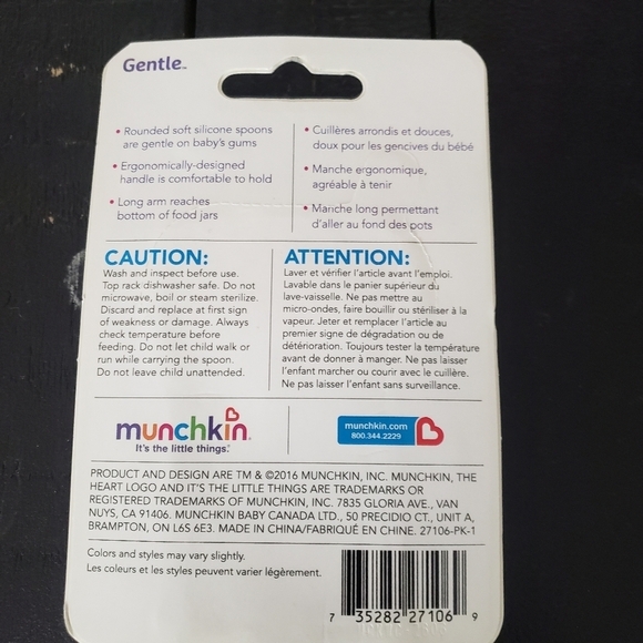 Munchkin NIP Baby 4+ Gentle Soft Spoons Feeding Blue Green Clear - Picture 4 of 4